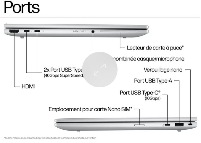 HP - EliteBook 8 G1i 13 Notebook AI + Carepaq 