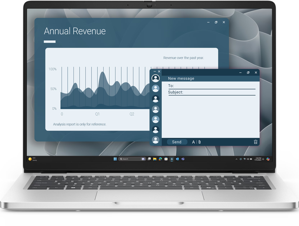 Dell Pro 14 PC14255 - AMD Ryzen AI 7 350 - 16Go - 256Go SSD - 14" FHD+ 1920 x 1200 - Windows 11 Pro 